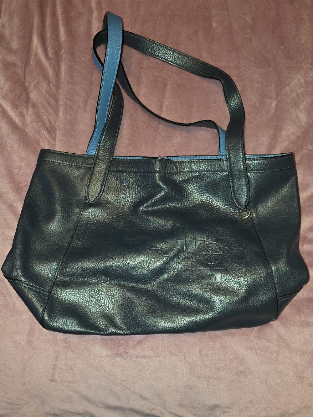 Dark Navy Blue Coach Tote Bag